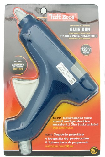 Glue gun with - with, accepts