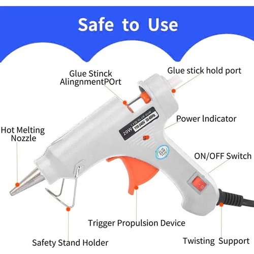 Glue gun plug with - with,