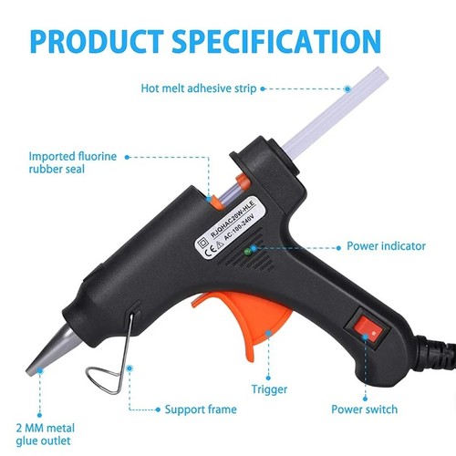 Hot melt glue gun 20w - hot,
