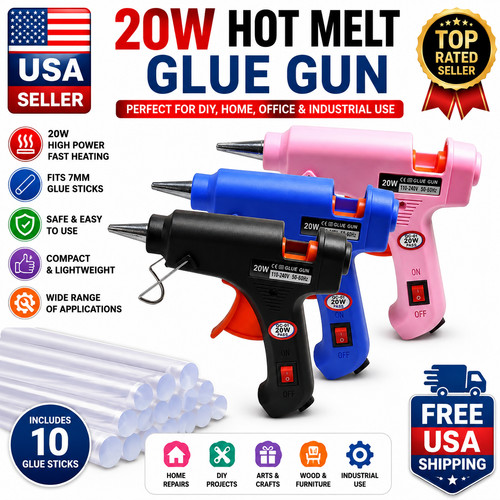 Mini glue gun kit 10pcs - 10pcs,